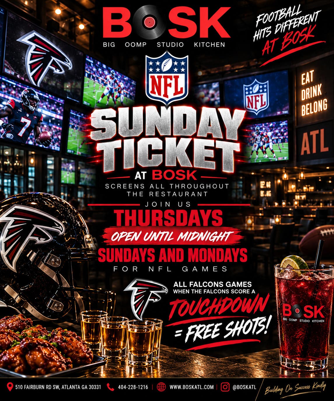 NFL Sunday Ticket at BOSK!
