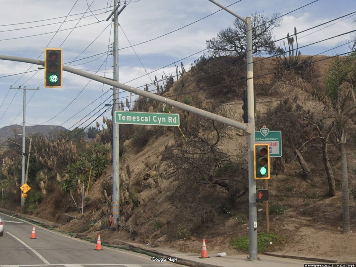 The Temescal Canyon Road area near Will Rogers State Beach, where two dogs were found earlier this month.