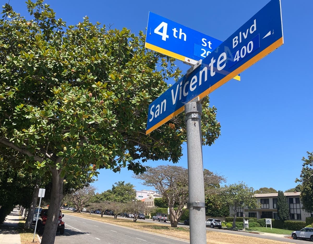 Coral trees line the median of San Vicente Boulevard in Santa Monica. City officials plan to remove several trees after an independent assessment found many are in poor health.