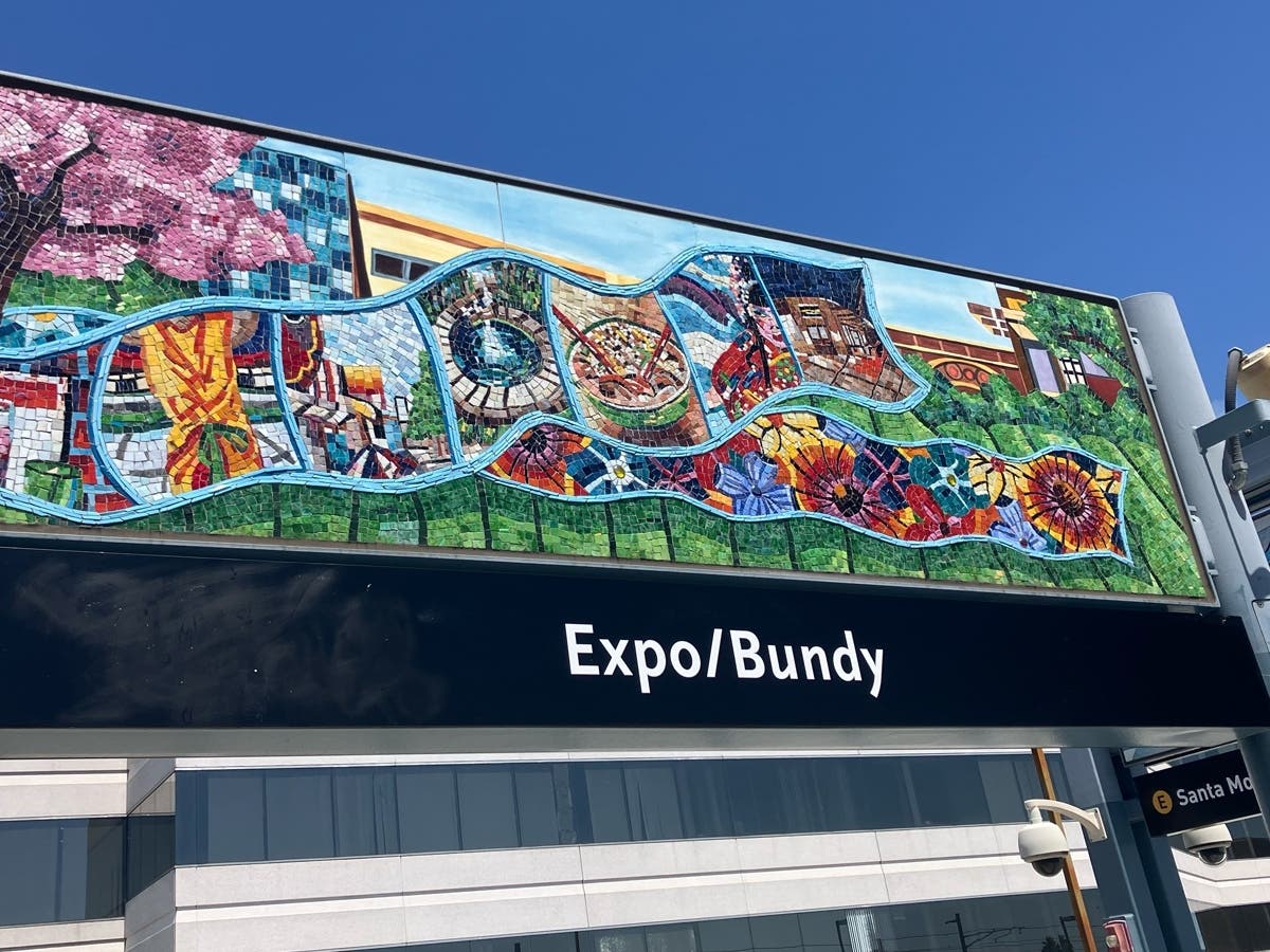 The Expo/Bundy Metro E Line station sits at the center of Santa Monica's debate over how to implement the state's SB 79 housing law.