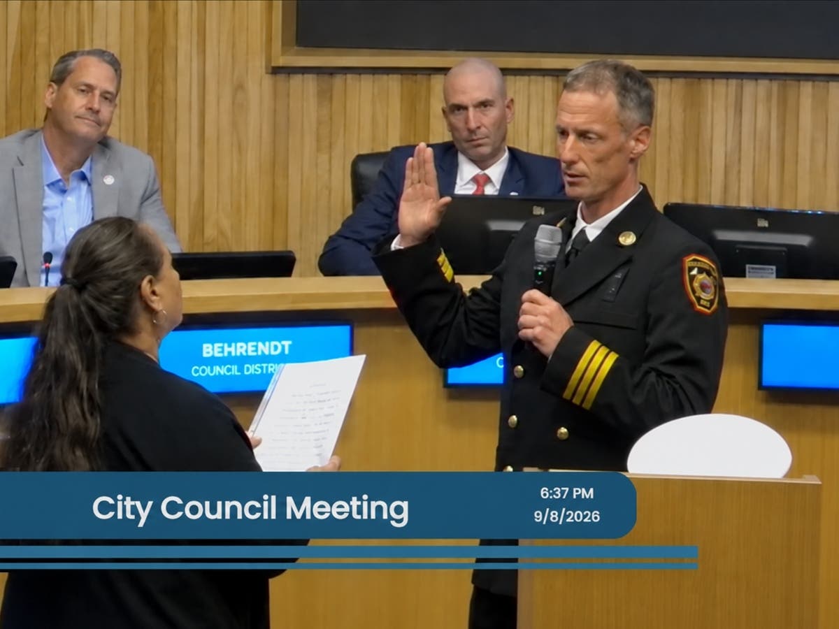 Brian Regan Sworn In As Redondo Beach's New Fire Chief
