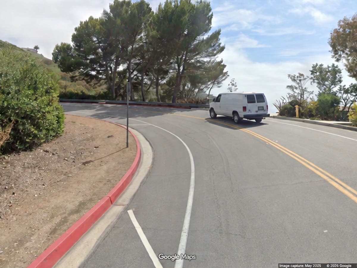 A stretch of Via Del Monte in Palos Verdes Estates, where residents have raised concerns about speeding, limited driveway visibility and pedestrian safety.