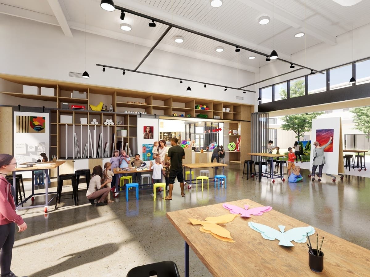 An architectural rendering shows the planned Creative Arts Studio at the Friendship Campus in Redondo Beach, where a new vocational program will provide job training and career support for neurodiverse adults.