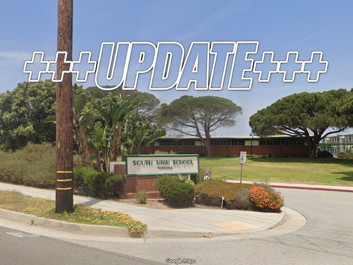 South High School in Torrance was placed on lockdown Wednesday following a reported bomb threat, prompting a police response near the campus.