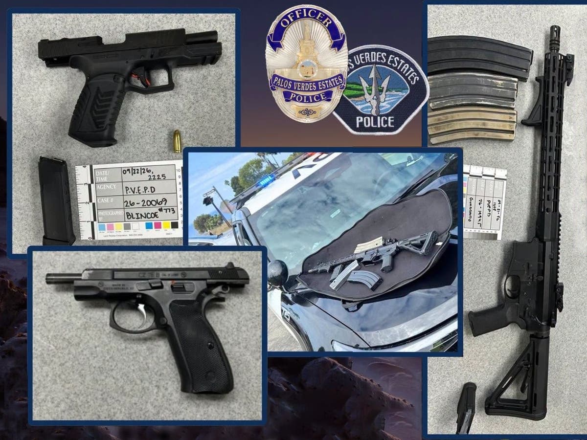 Palos Verdes Estates police recovered three firearms and multiple rifle magazines during two separate incidents that led to two arrests this week.