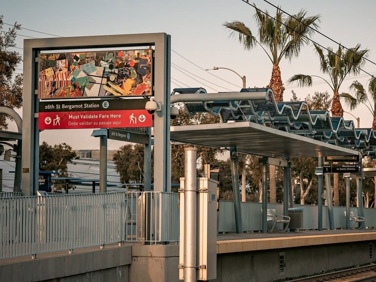 The Bergamot Station Metro E Line stop sits alongside the city-owned arts center, where Santa Monica is considering a major affordable housing redevelopment.