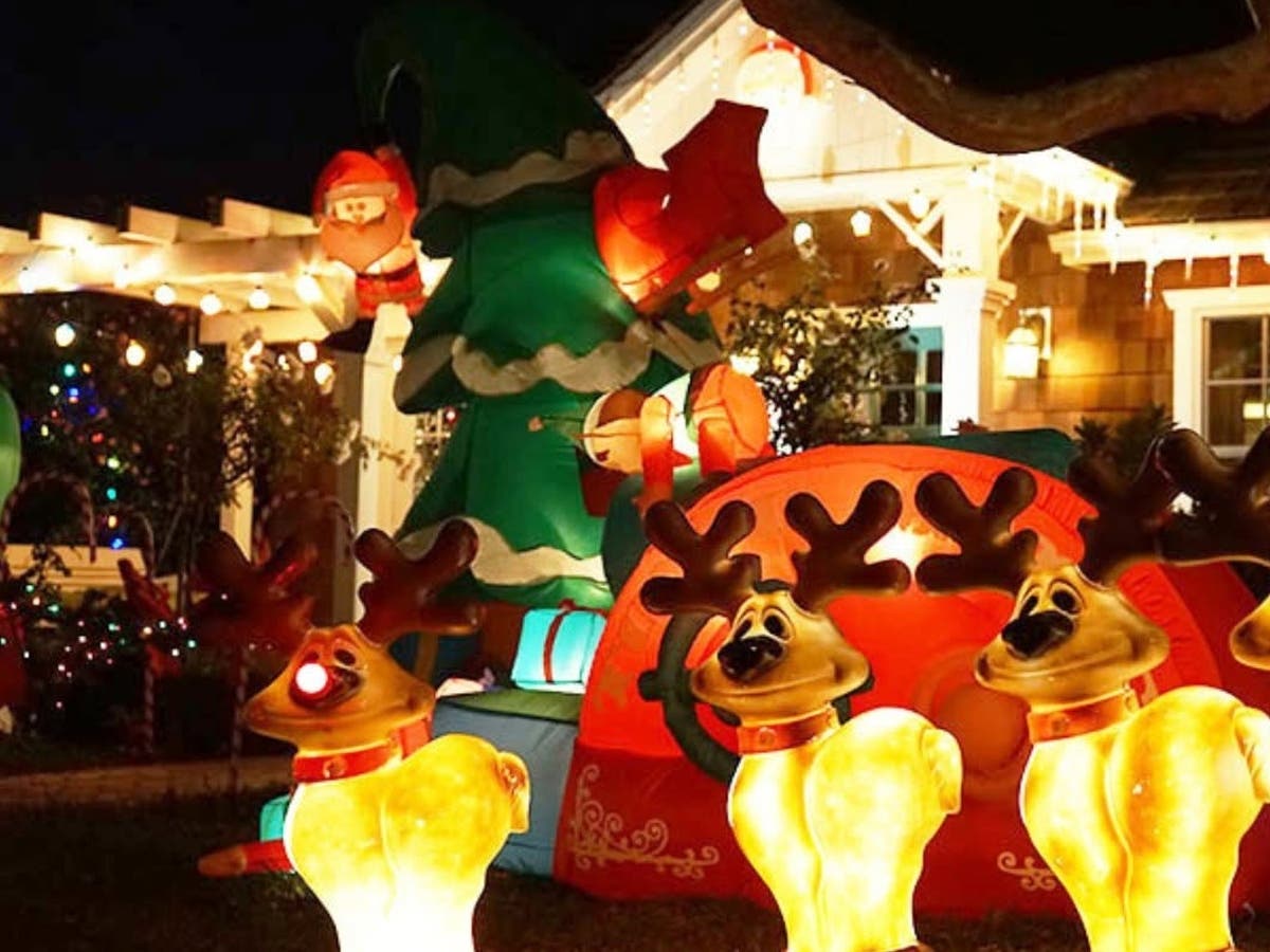 Christmas decorations light up a home in Torrance's Seaside Ranchos neighborhood, home to the popular Sleepy Hollow holiday lights display.