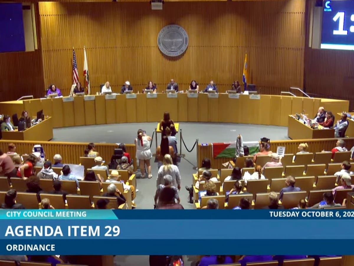 Residents address the Long Beach City Council during its Oct. 6 meeting, when councilmembers voted 6-3 to advance new rules changing when most public comment will be heard.