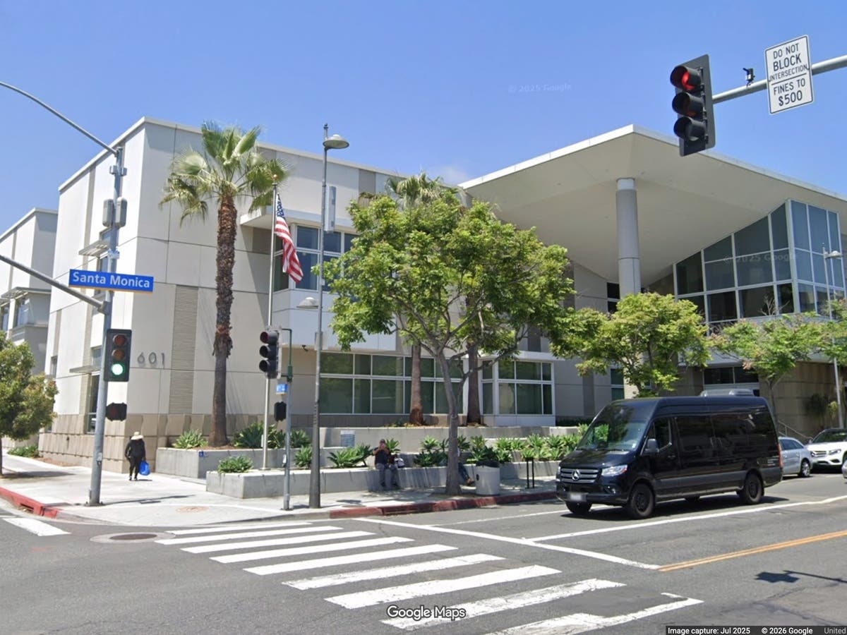 Santa Monica's Main Library, where officials have increased cleaning amid unverified allegations of bacterial contamination.
