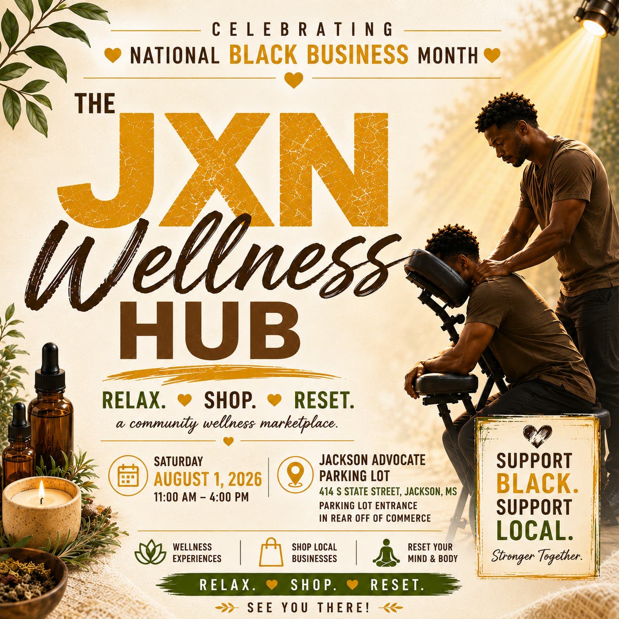 The JXN Wellness Hub- Relax.Shop.Reset