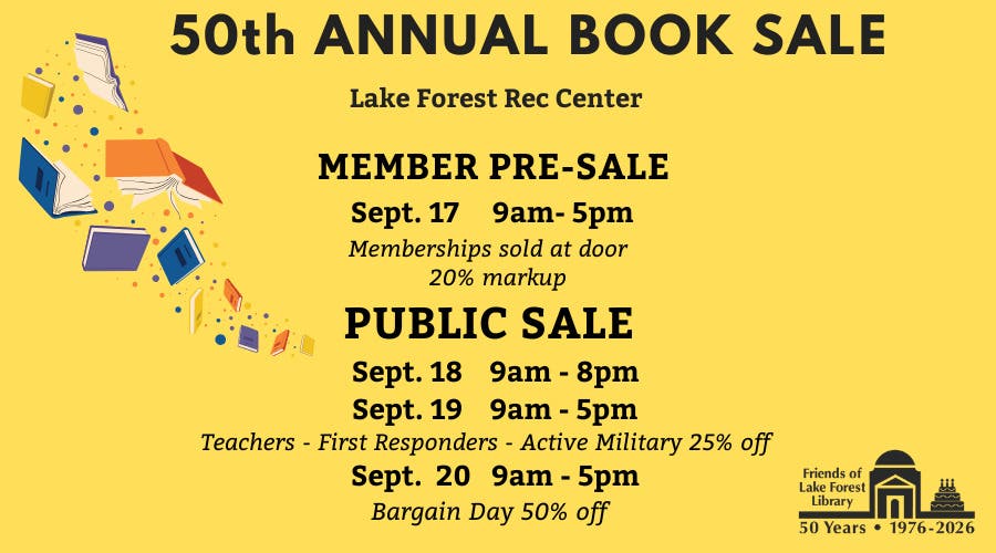 Friends of Lake Forest Library 50th Annual Book Sale