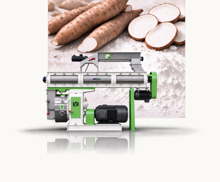 How Does Mechanical Compression Turn Cassava into Pellets?