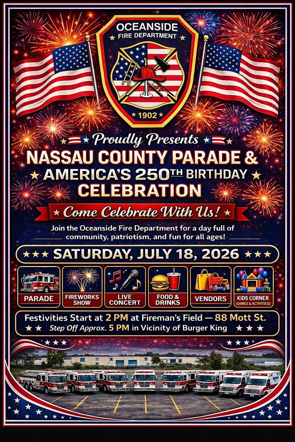Nassau County Parade & America's 250th Birthday Celebration