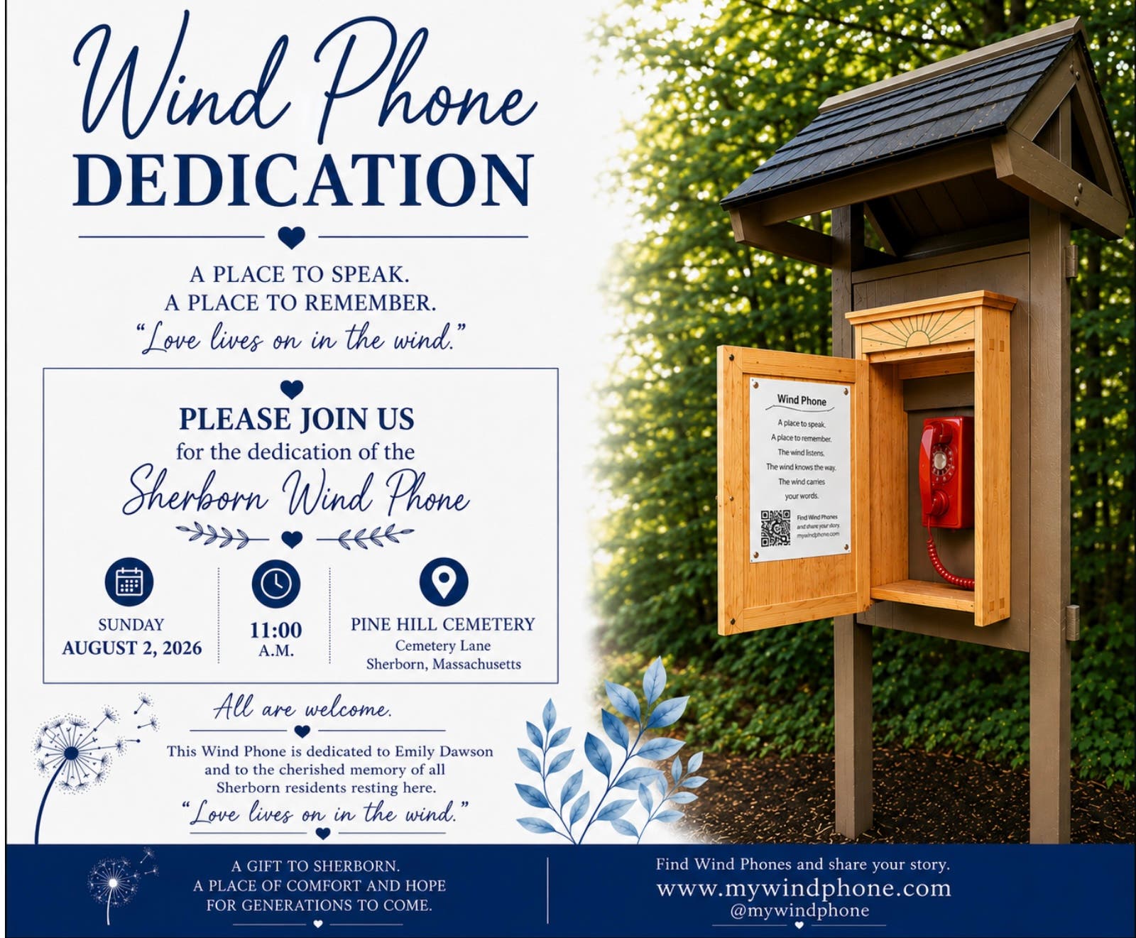 Sherborn’s Wind Phone Dedication