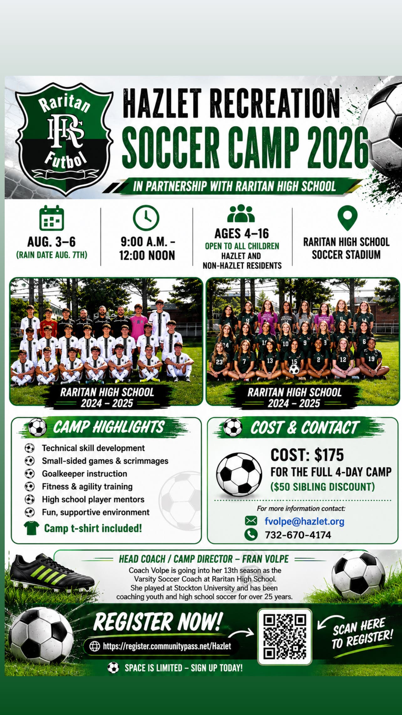 Hazlet Recreation Soccer Camp 2026