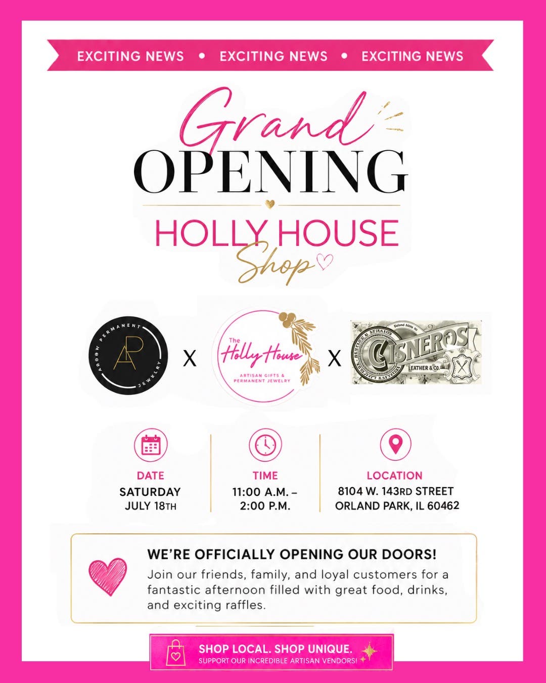 Holly House Shop Grand Opening