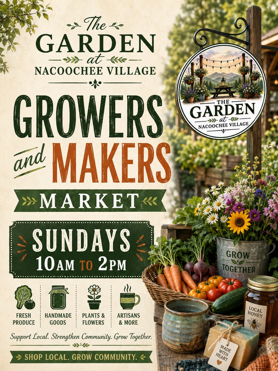 Growers and Makers Market in Helen, Georgia