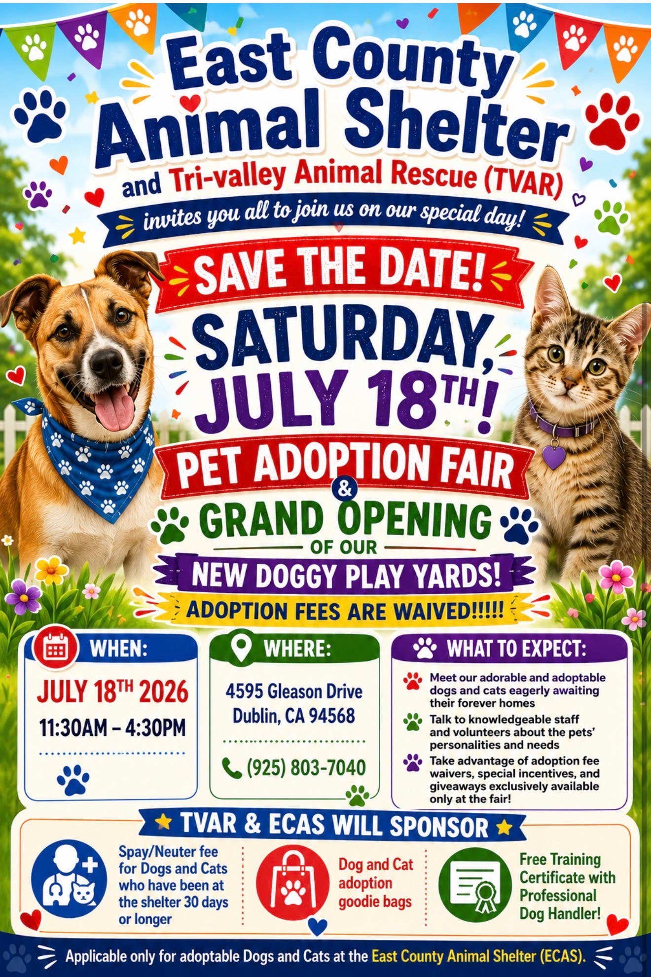 East County Animal Shelter Adoption Day & Play Yard Grand Opening