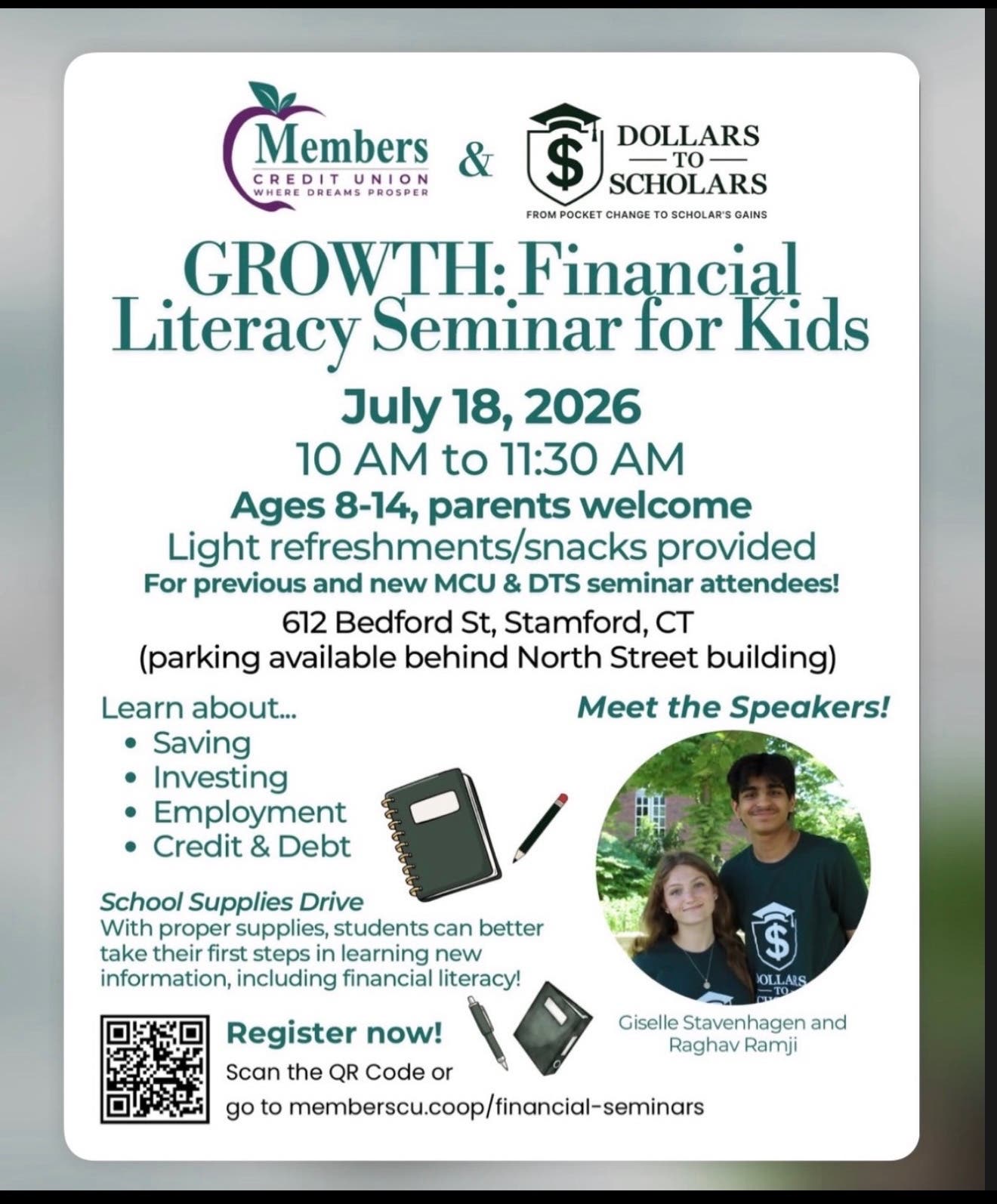 GROWTH: Financial Literacy Seminar for Kids