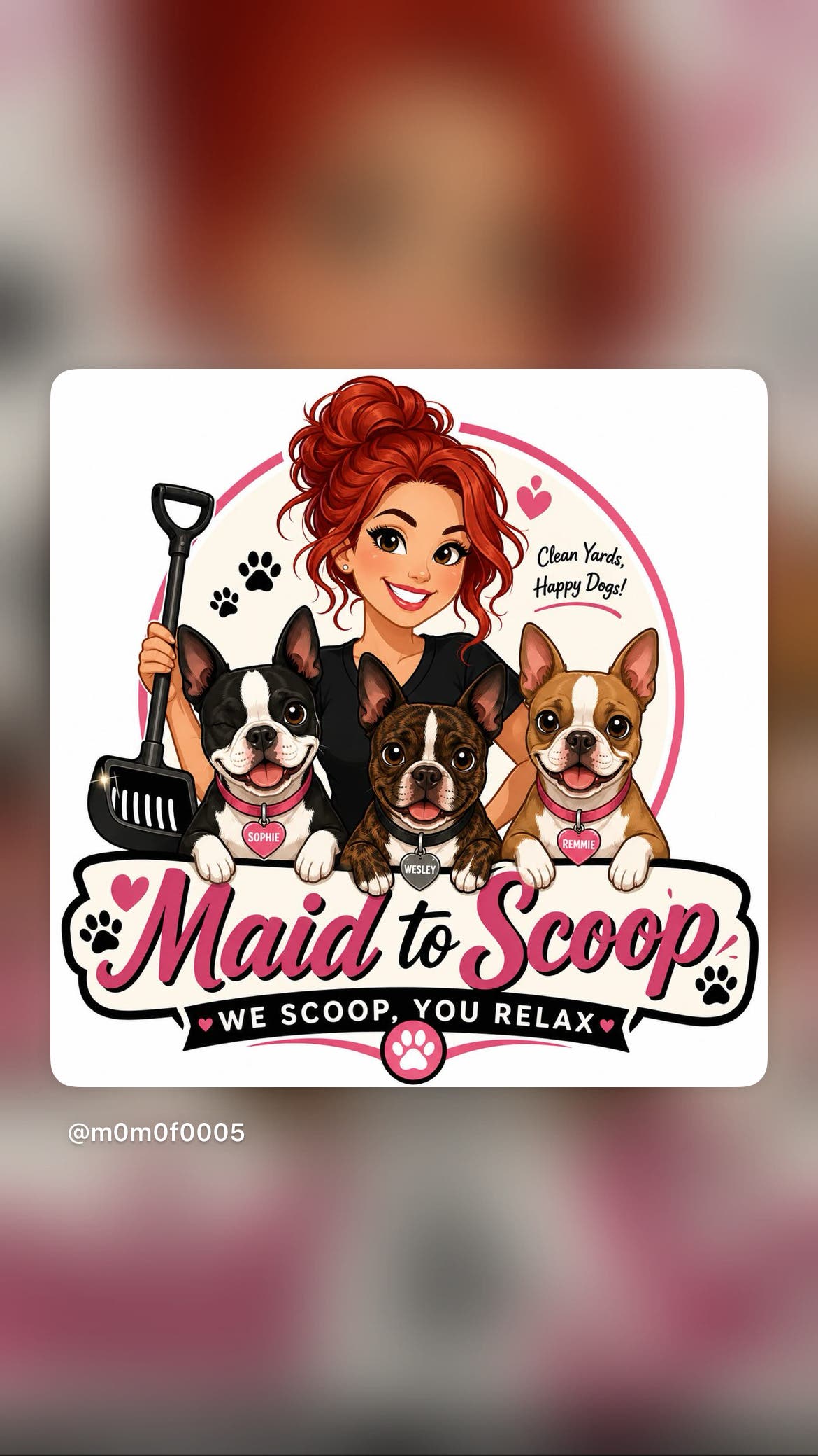 Woman owned local pooper scooper Business