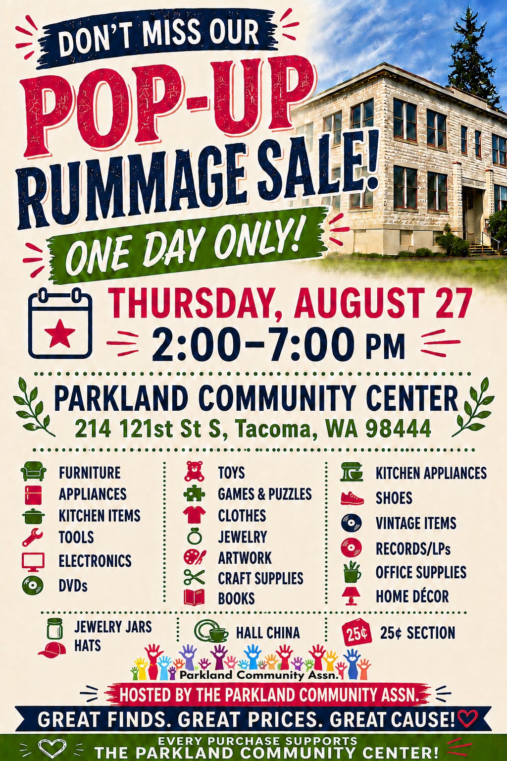 Pop Up Rummage Sale