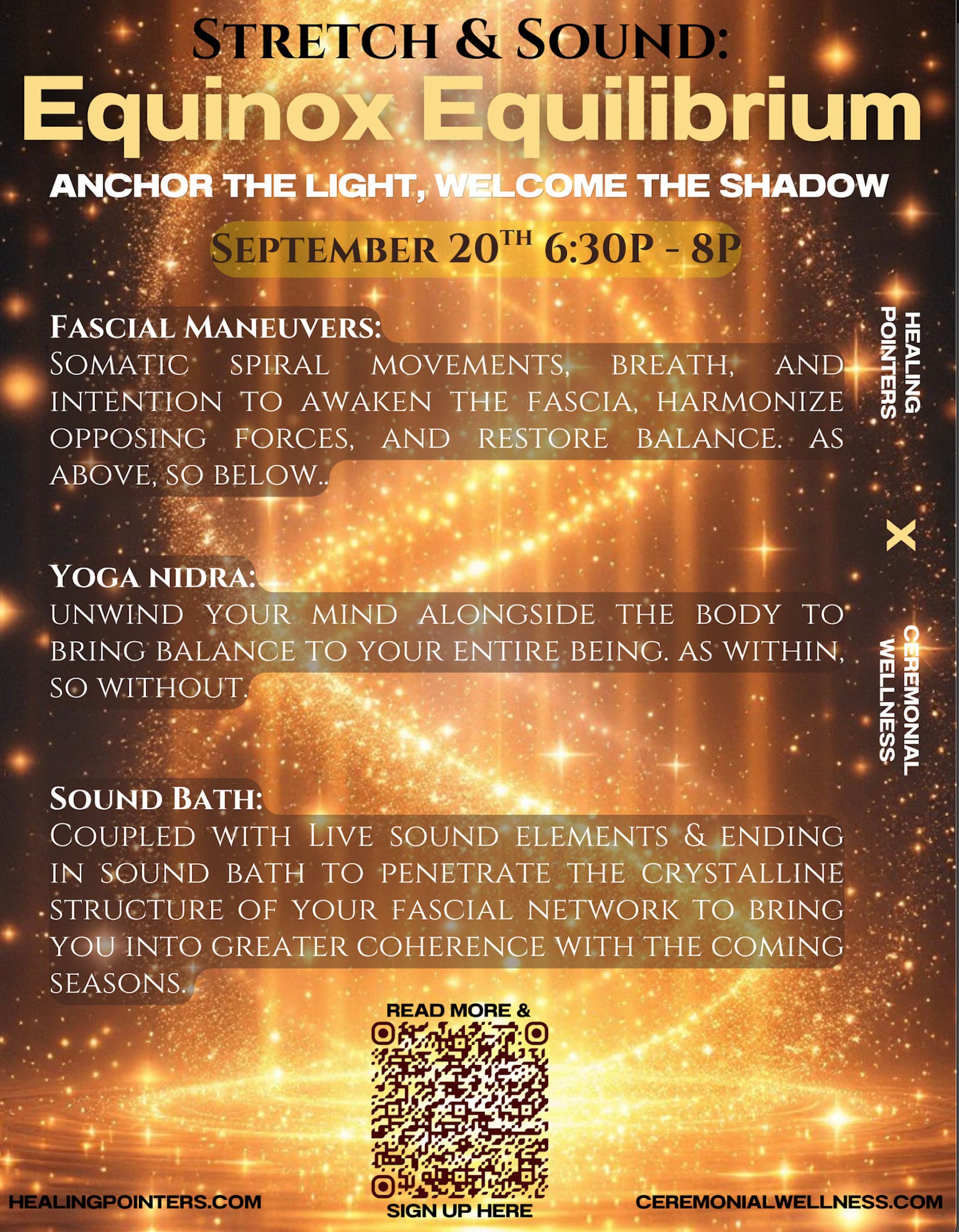 Stretch and Sound Equinox Equilibrium