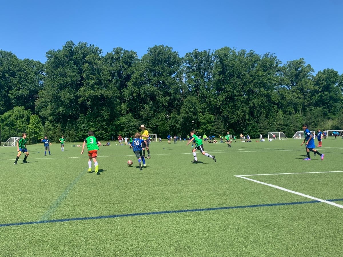 Myers’s son playing soccer at Williamsburg MS Soccer Field (Sam Myers, Jr.)