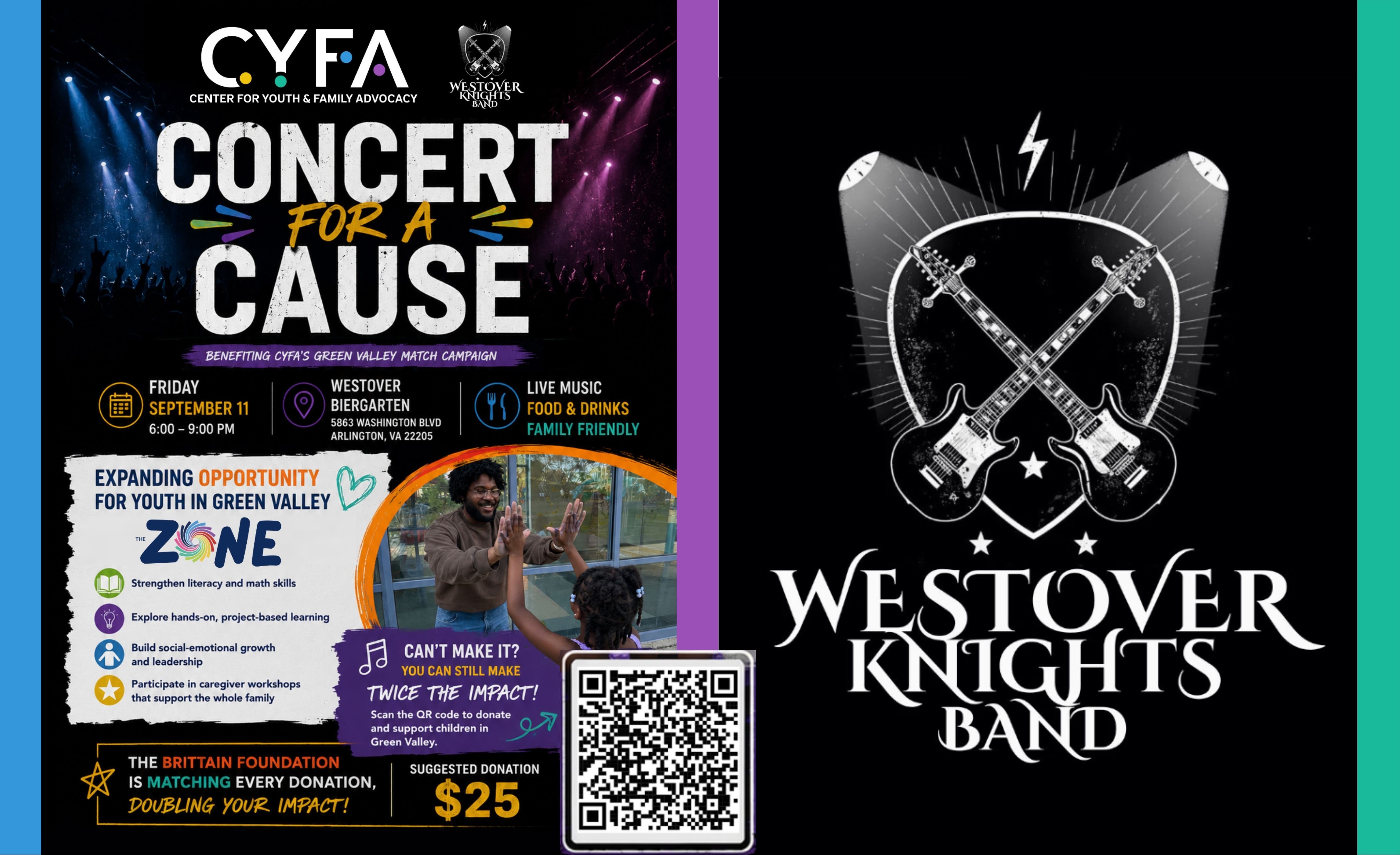 Concert for a Cause - Westover Knights Band with Center for Youth and Family Advocacy (CYFA)