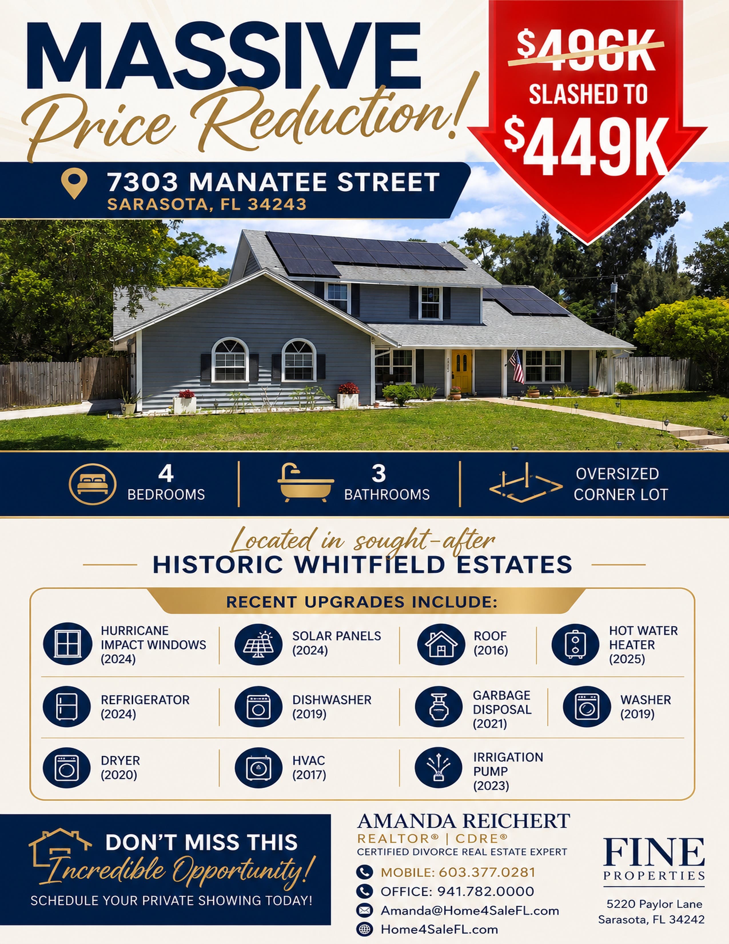 For Sale by Agent - Massive Price Reduction at 7303 Manatee Street, Sarasota