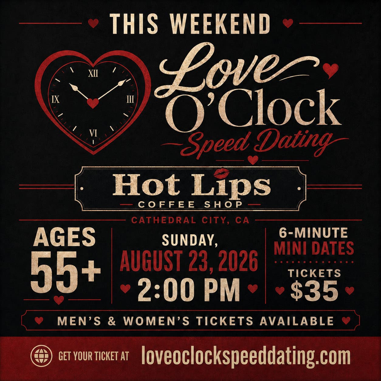 Speed Dating THIS WEEKEND - Cat City - Ages 55+