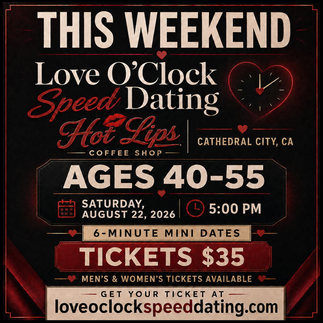 Speed Dating THIS WEEKEND - Cat City - Ages 40-55