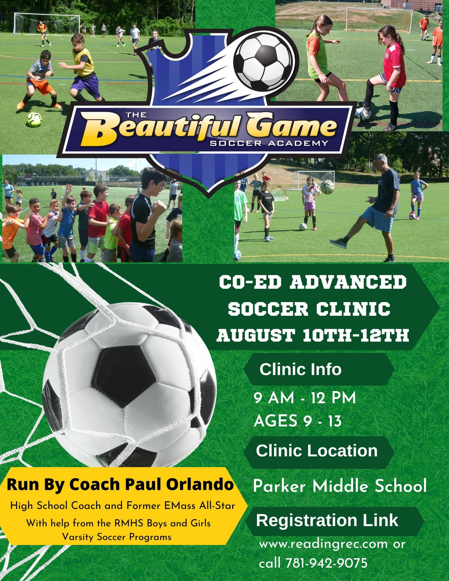 The Beautiful Game Soccer Academy Co-Ed Advanced Soccer Clinic