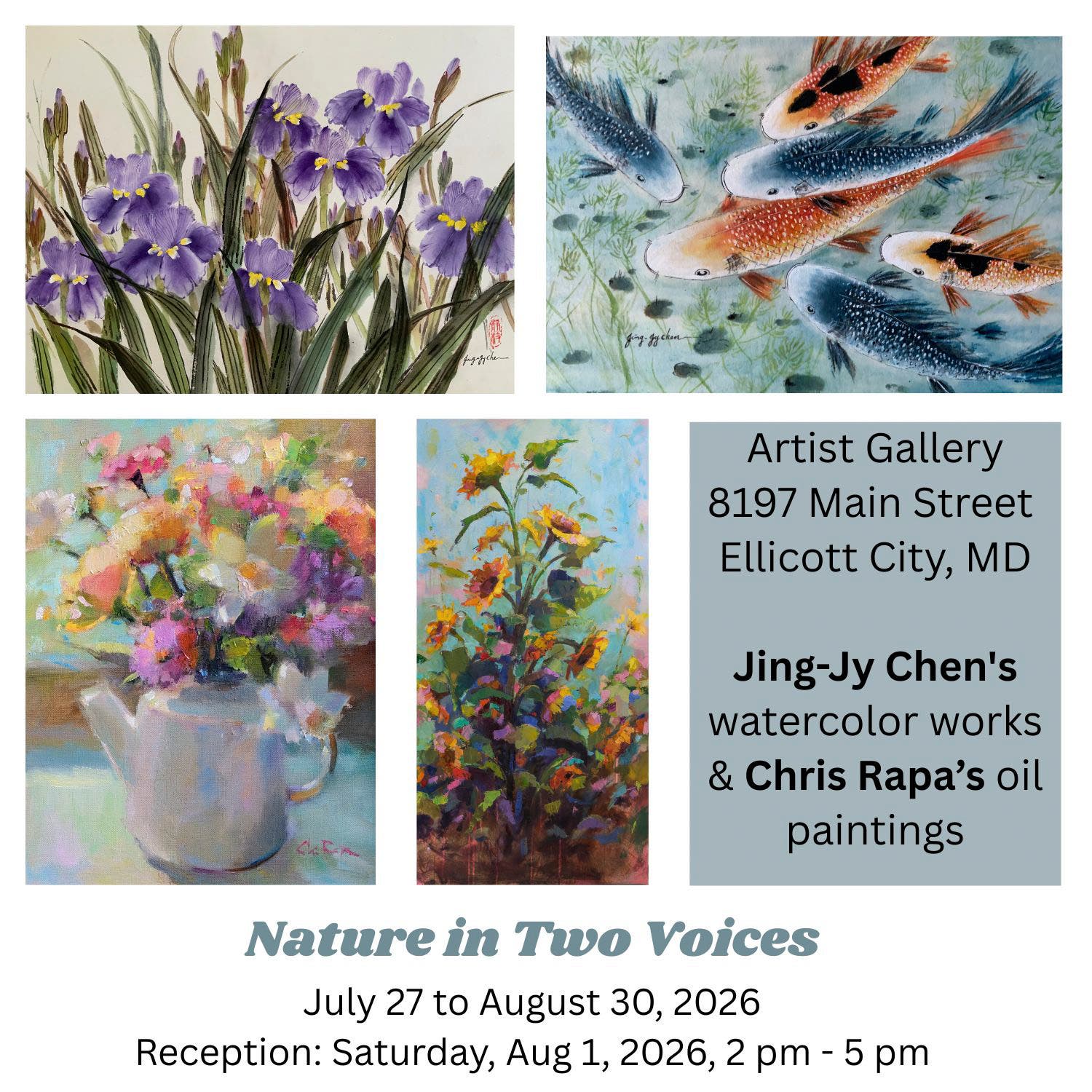 Nature in Two Voices - July 27 to August 30, 2026