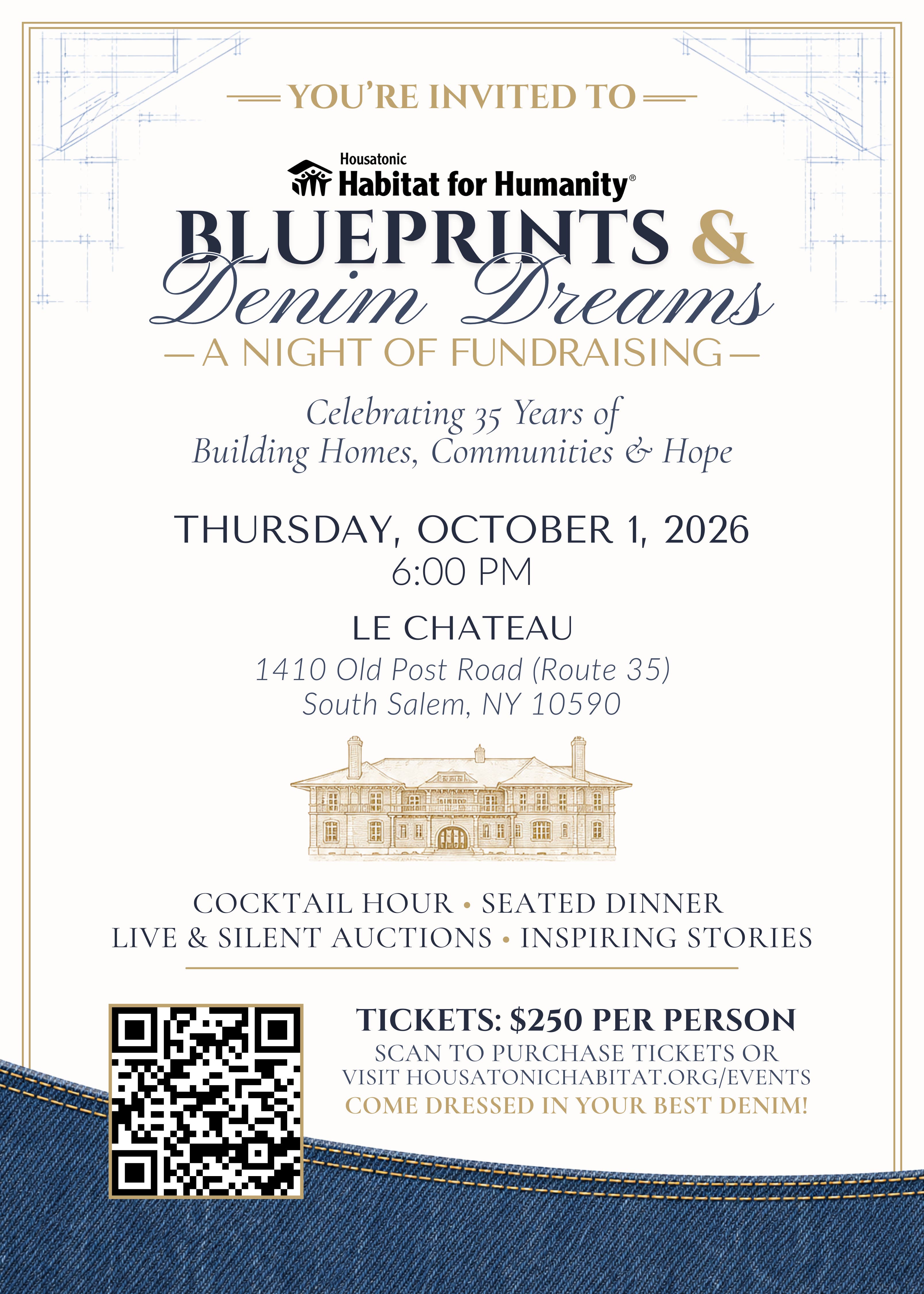 Blueprints & Denim Dreams, A Night of Fundraising (Gala)