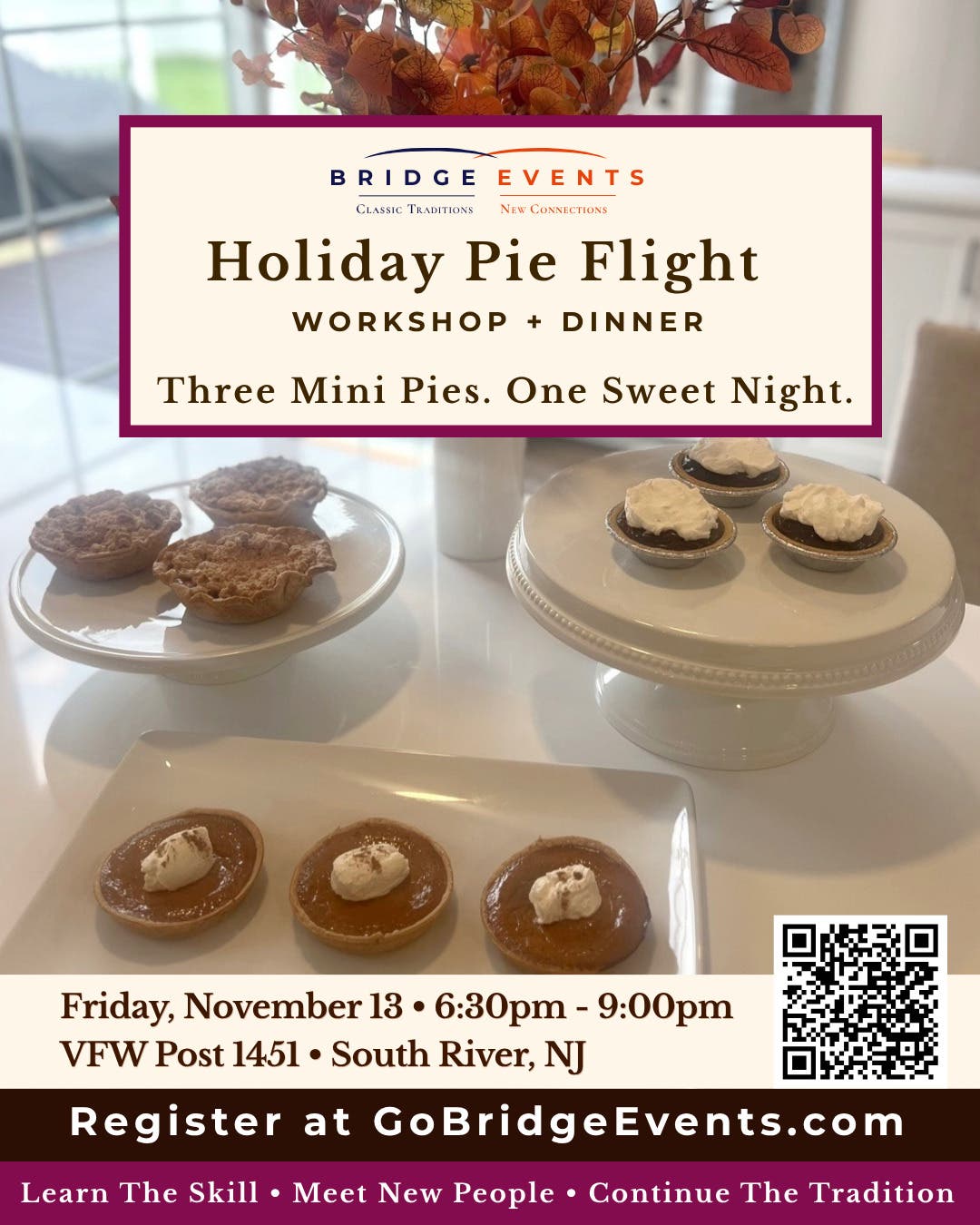 Holiday Pie Flight Workshop + Dinner