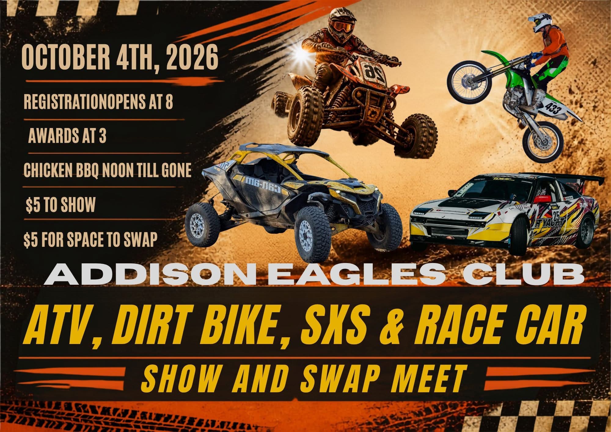 ATV, Dirt Bike, SxS, Race car show 