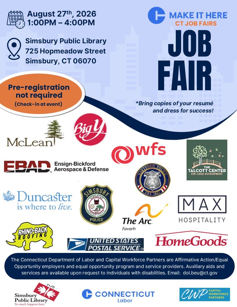 Make It Here CT Job Fairs: Job Fair