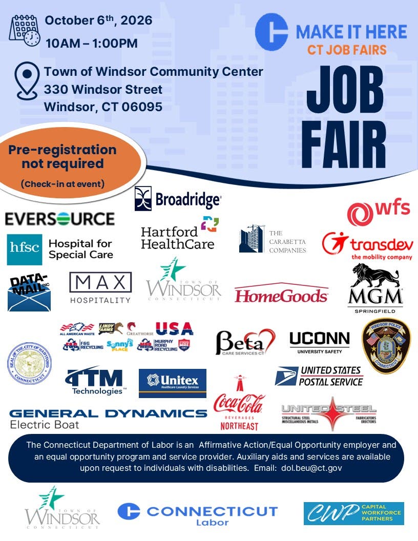 Make It Here CT Job Fairs Job Fair