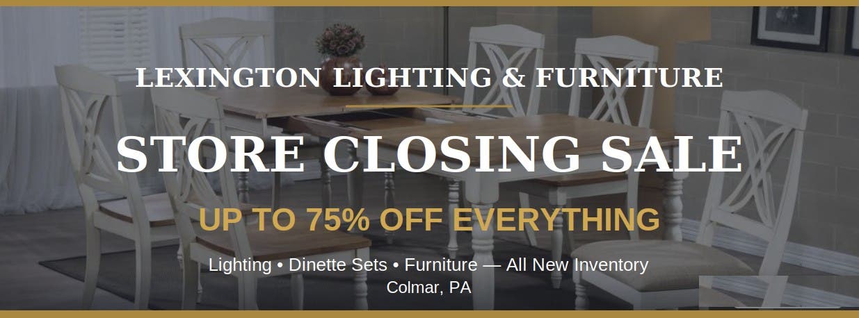 Store Closing Sale: UP TO 75% OFF Everything