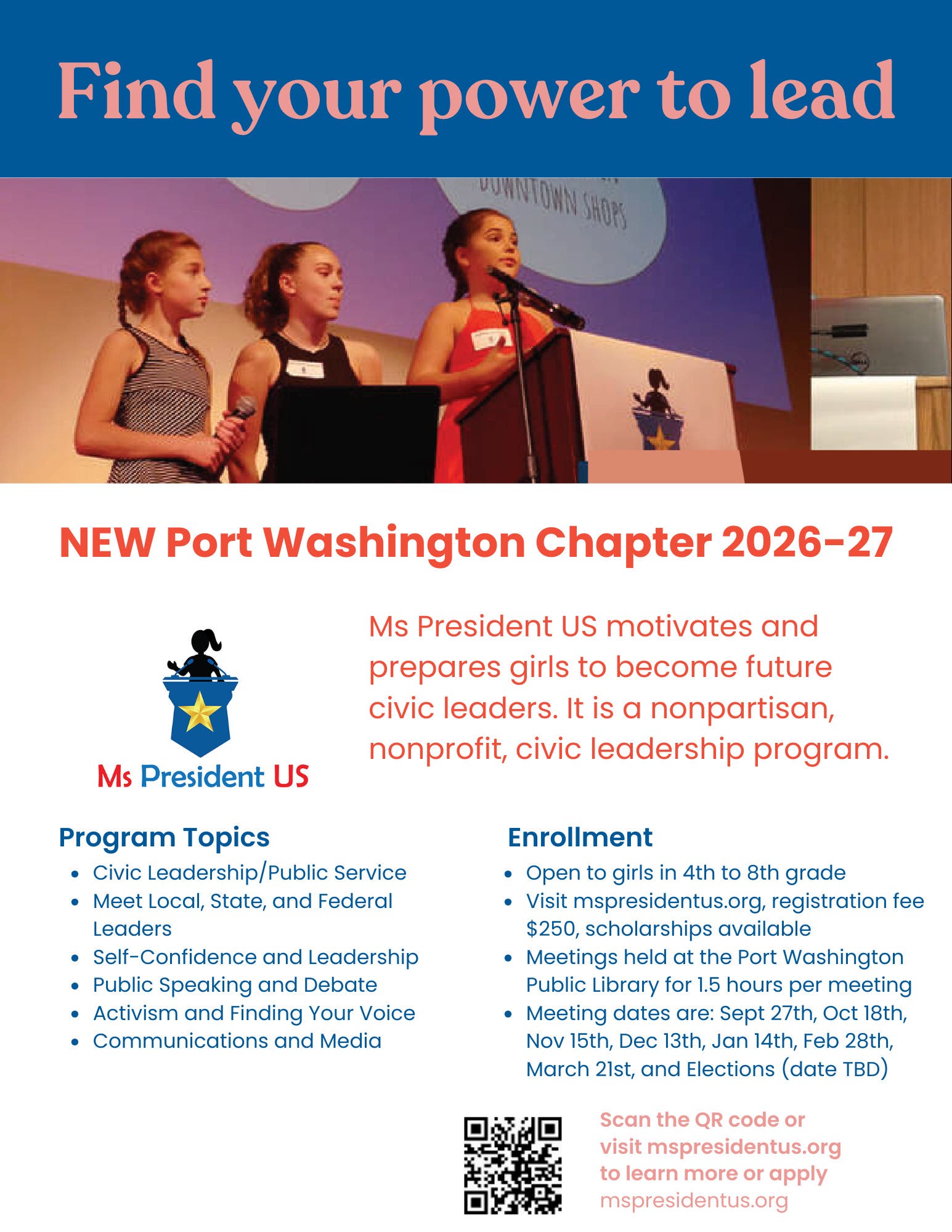 Ms President US - Port Washington Chapter!!