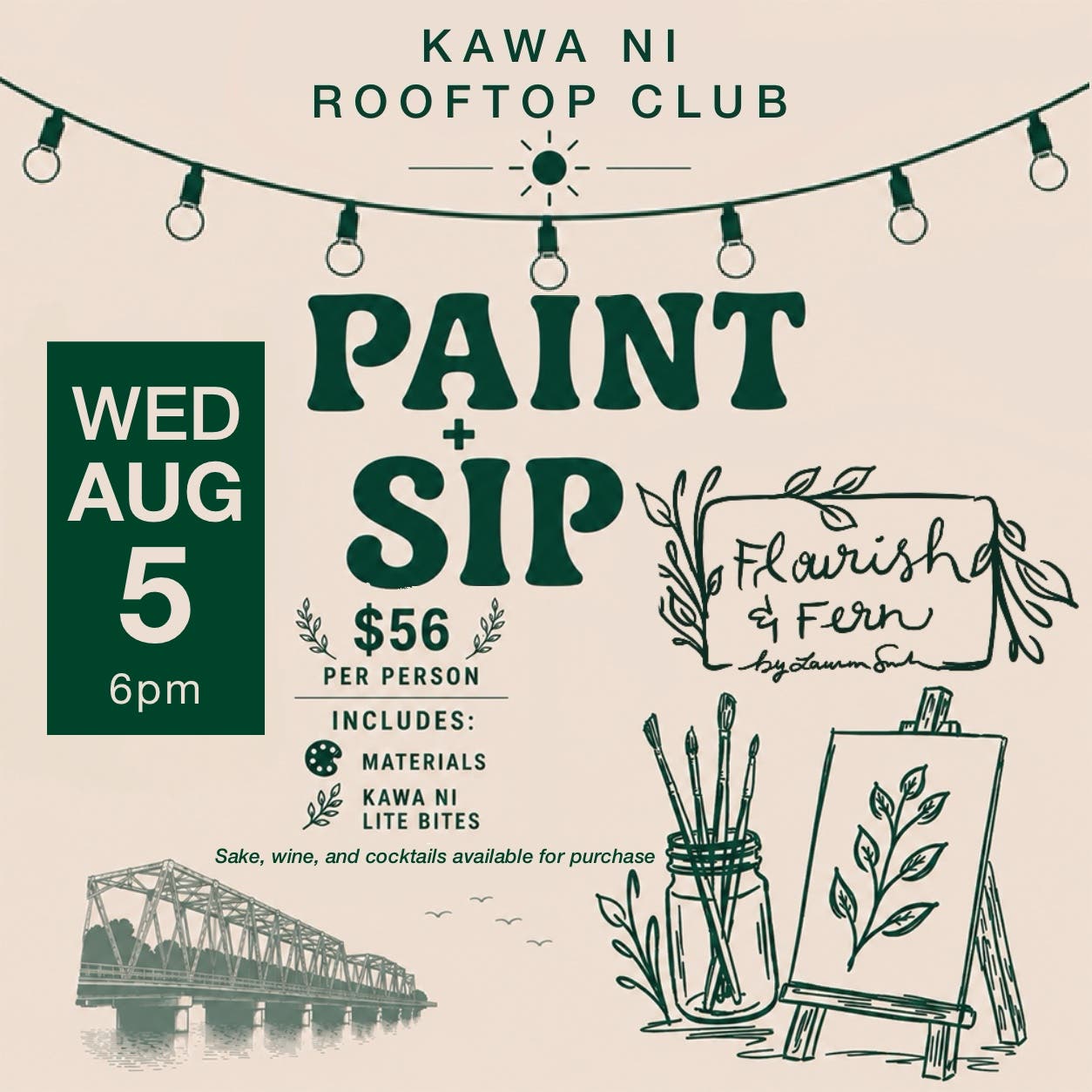 Rooftop Paint + Sip on the River