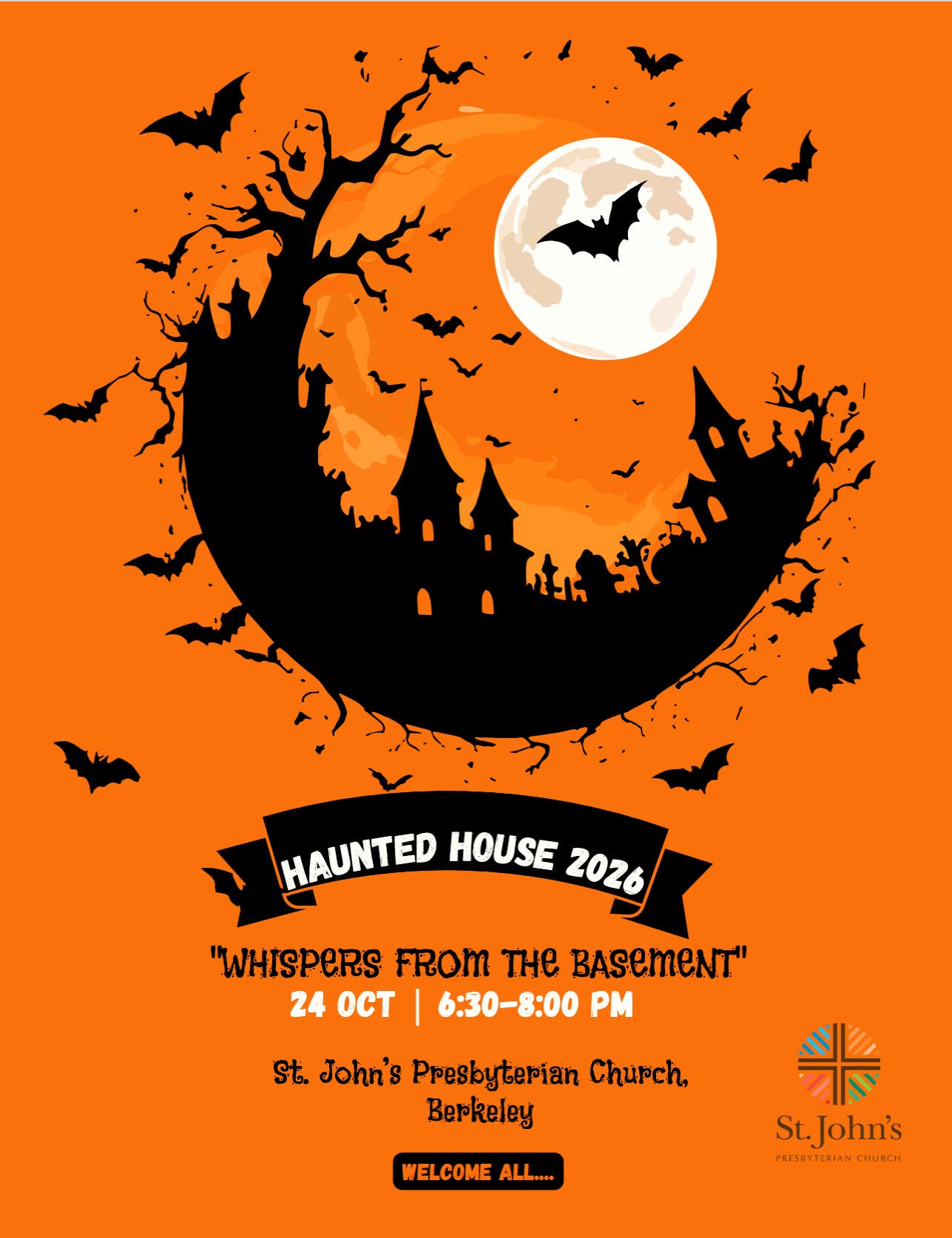 Halloween Party and Haunted House: "Whispers from the Basement" (family-friendly)