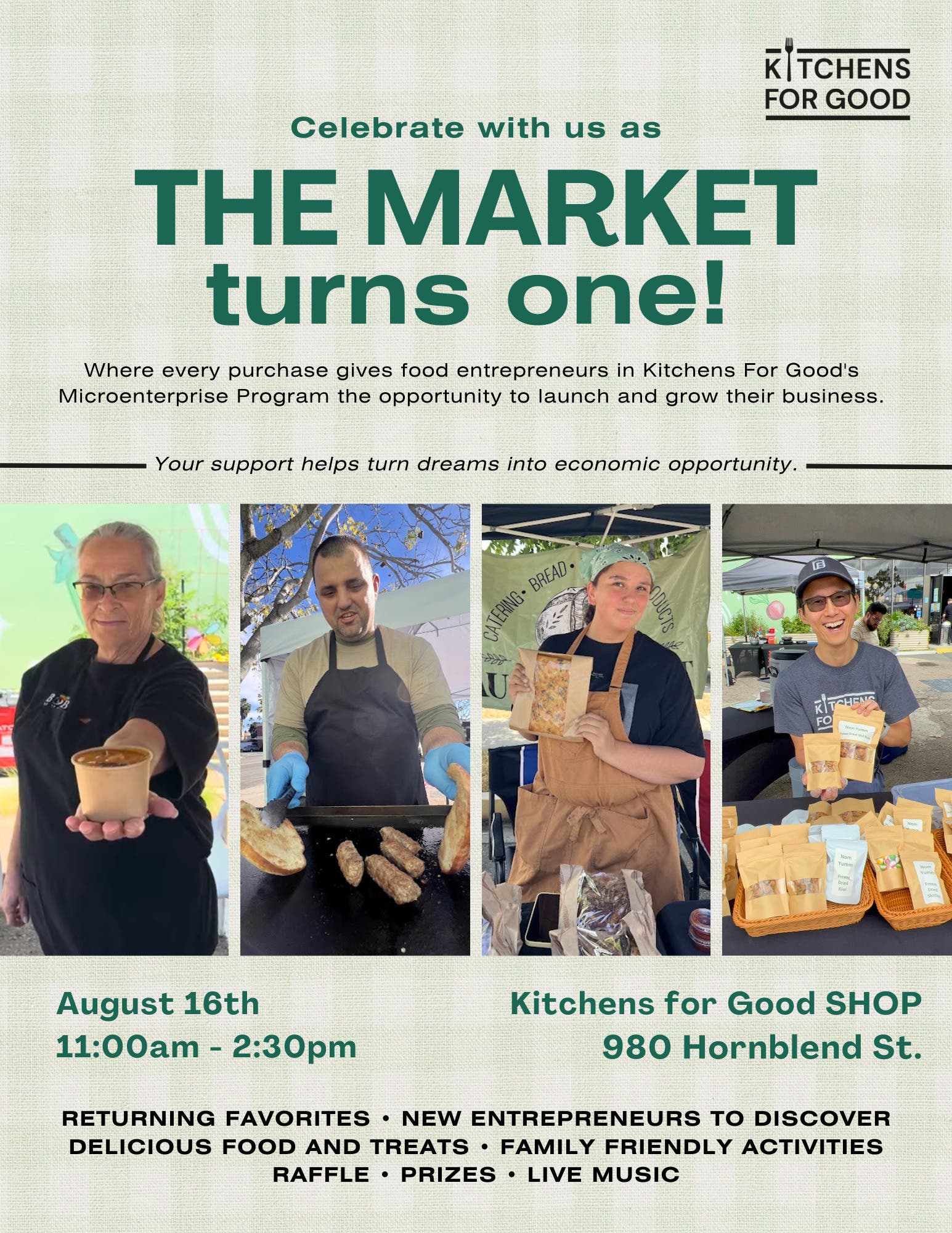 Kitchens for Good Market Turns One