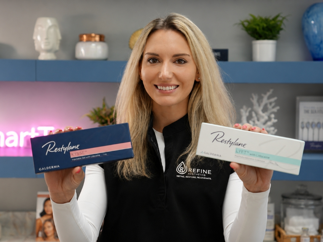 Restylane dermal fillers at Refresh - Aesthetics & Wellness can be used to enhance facial features, restore volume, and support natural-looking aesthetic results based on each patient’s individual goals.