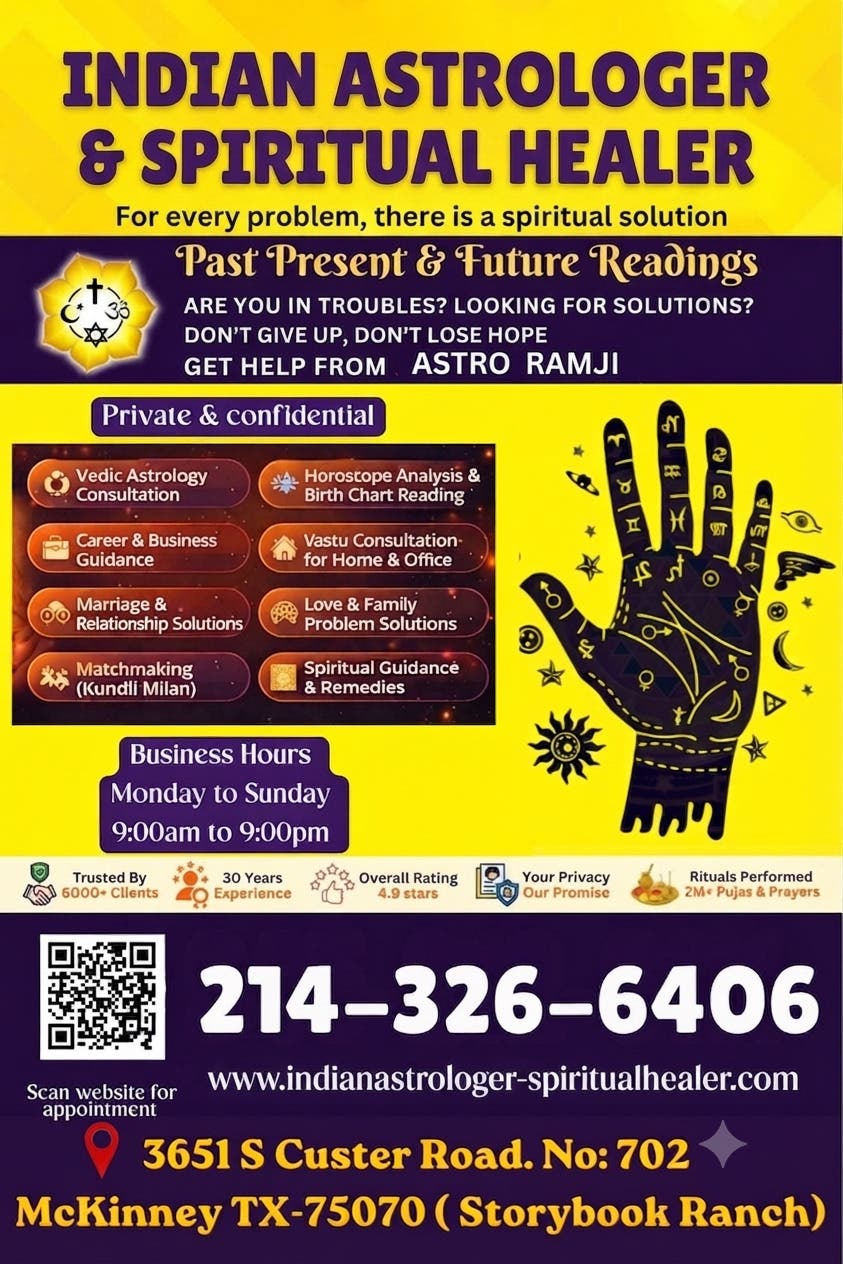 Indian Astrologer & Spiritual Healer- Mckinney & Frisco