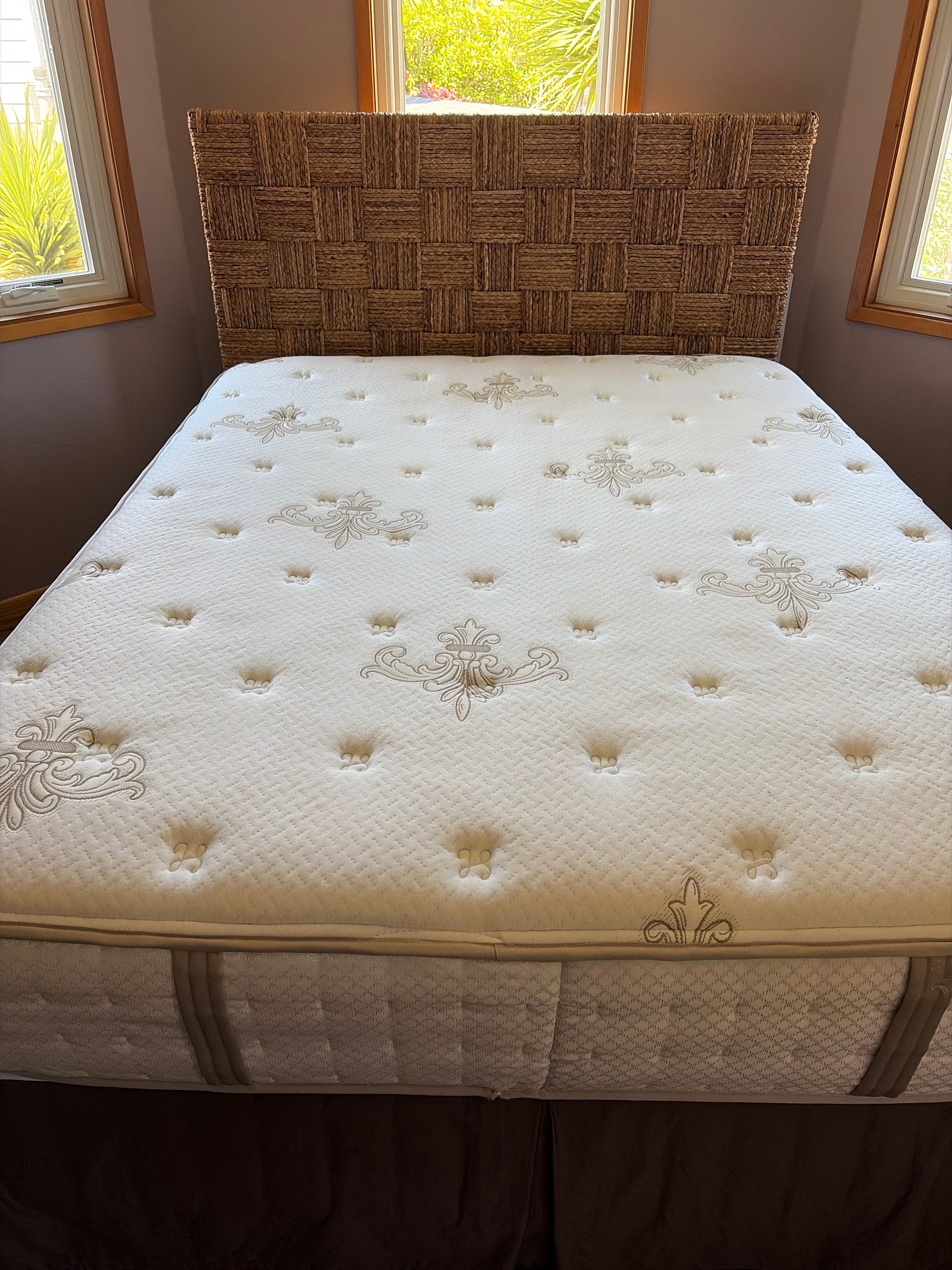 Queen Mattress, Box Spring, and frame