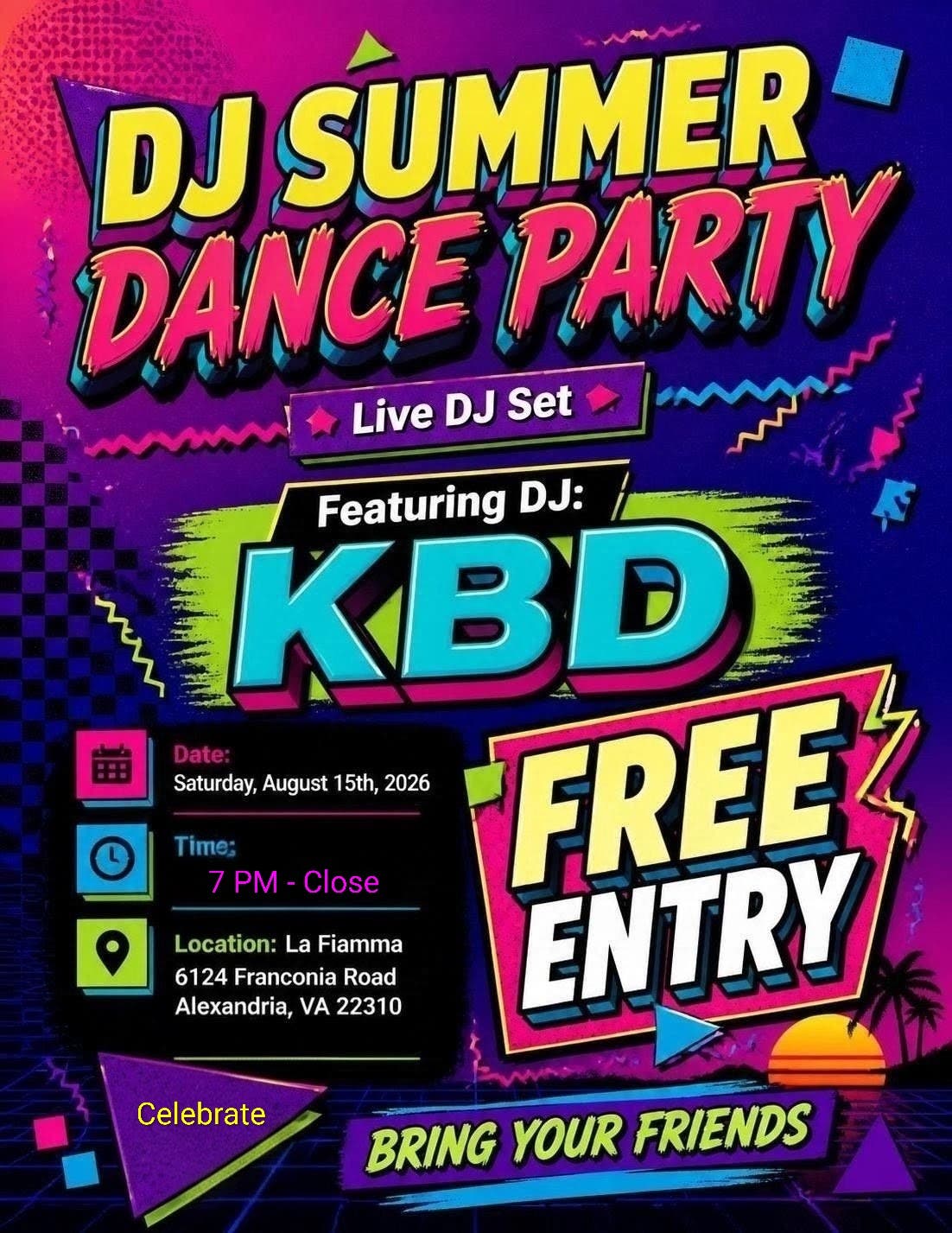 DJ Summer Dance Party featuring DJ KBD