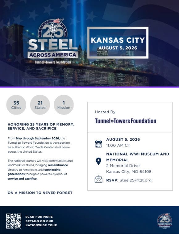 Tunnel to Towers’s 9/11 Anniversary Tour to Stop in Kansas City on August 5