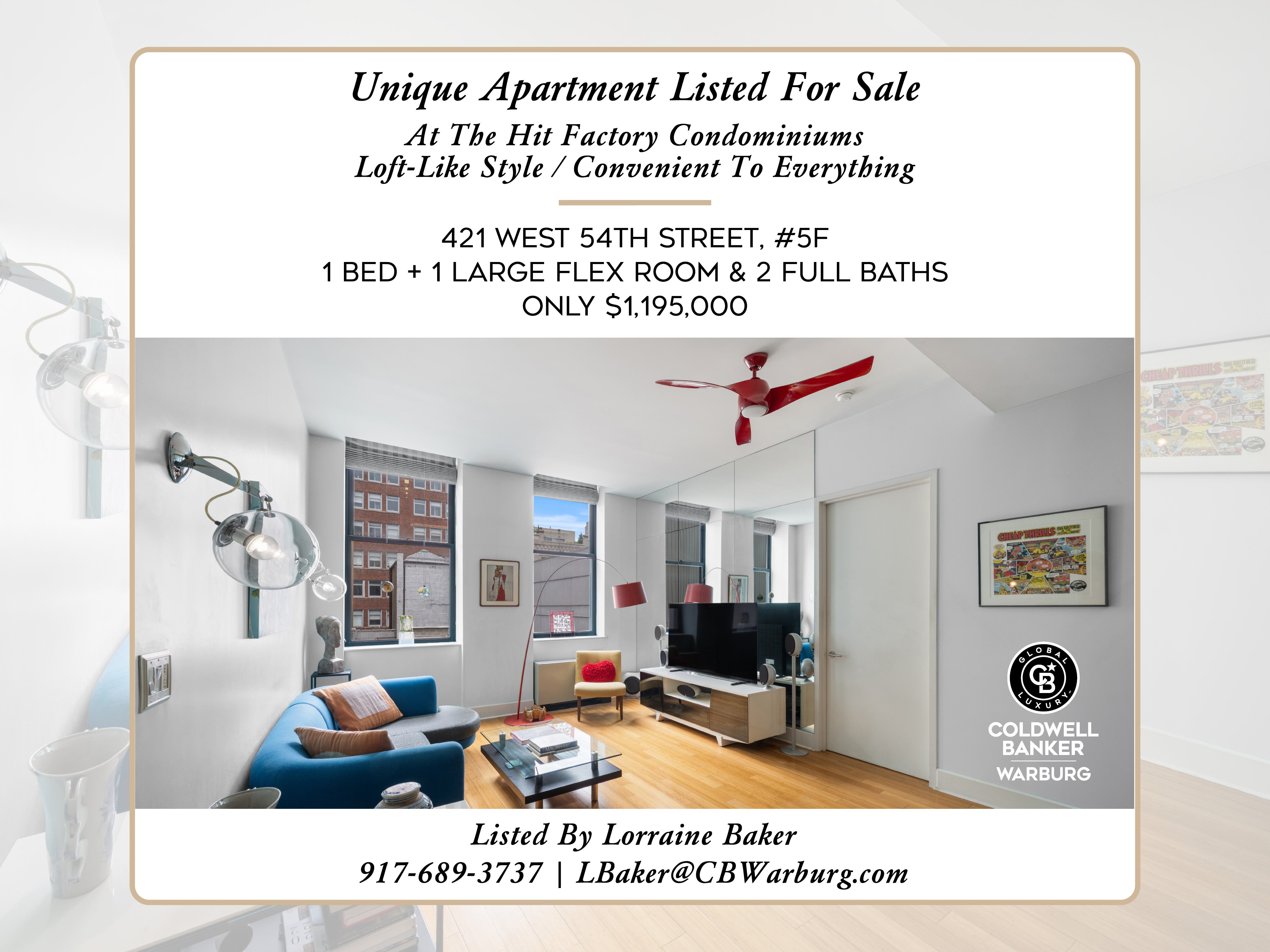 Loft-Like Apartment For Sale At The Hit Factory Condominiums