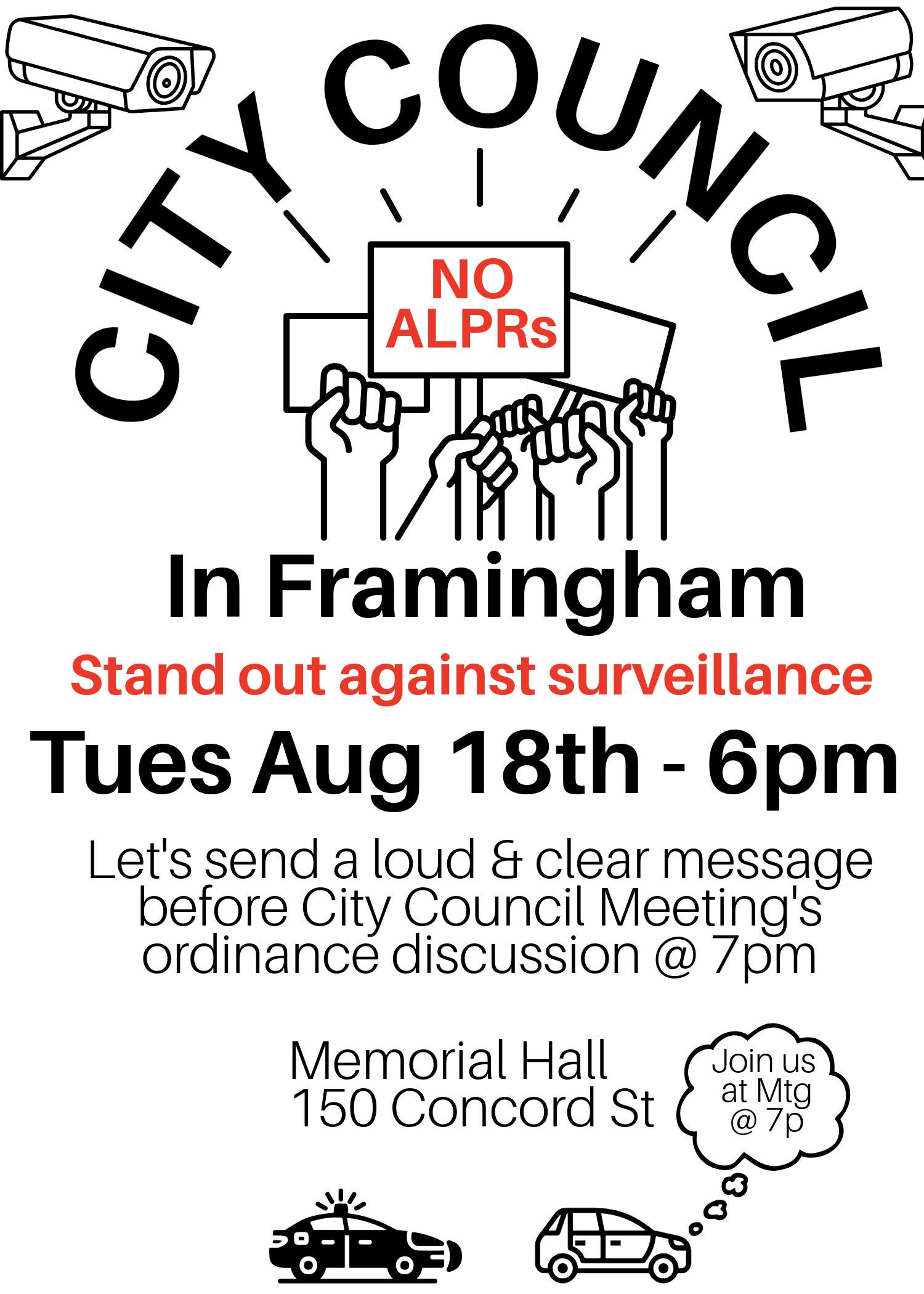 Say NO to ALPRs in Framingham